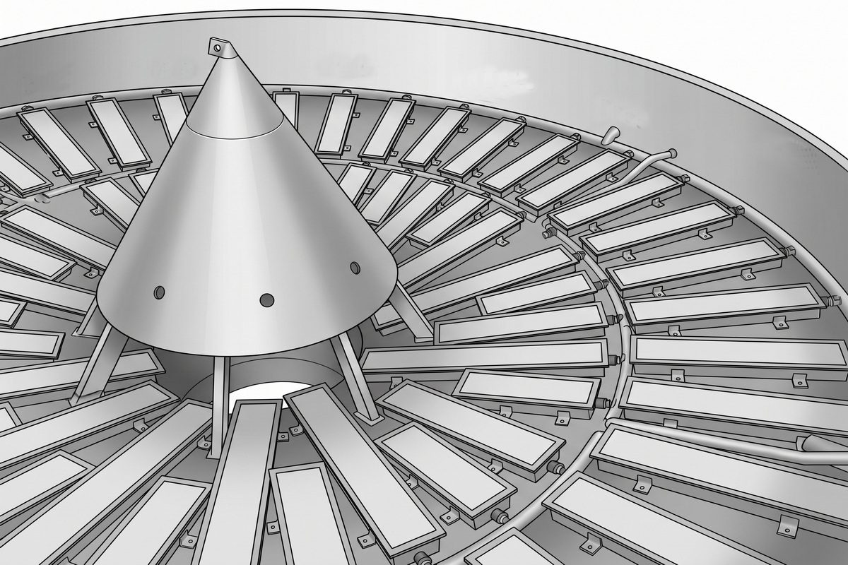 Silo aeration floor layout