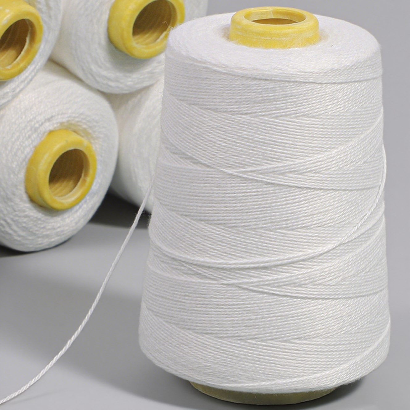 Spun polyester thread detail