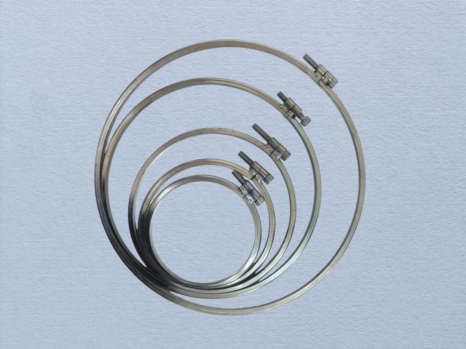 Flour Mill Clamp Tension Ring - Clamp tension ring for connecting flour mill gravity spouting and equipment pipes.